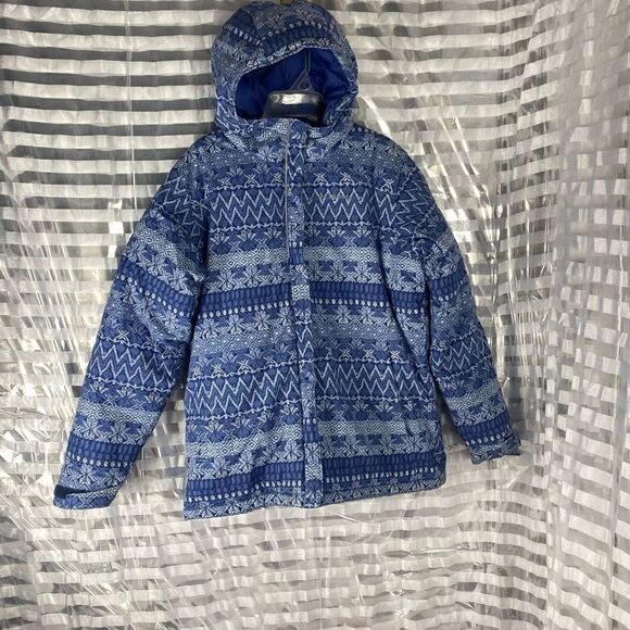 Columbia Hooded Graphic Print Bomber Jacket - Picture 1 of 8